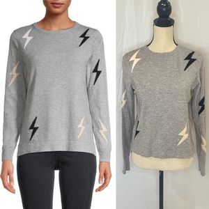 THML Lightning Bolt Pull Over Gray Sweater
